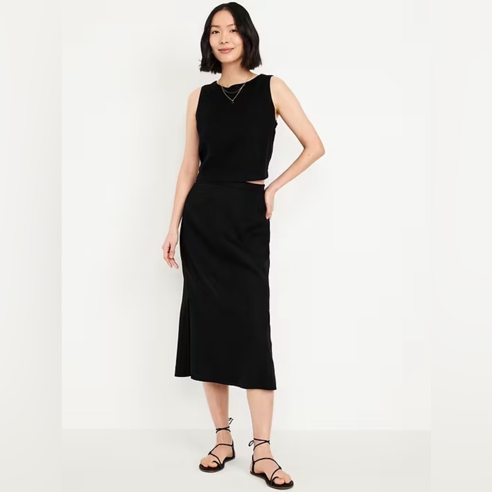 Old Navy black midi skirt